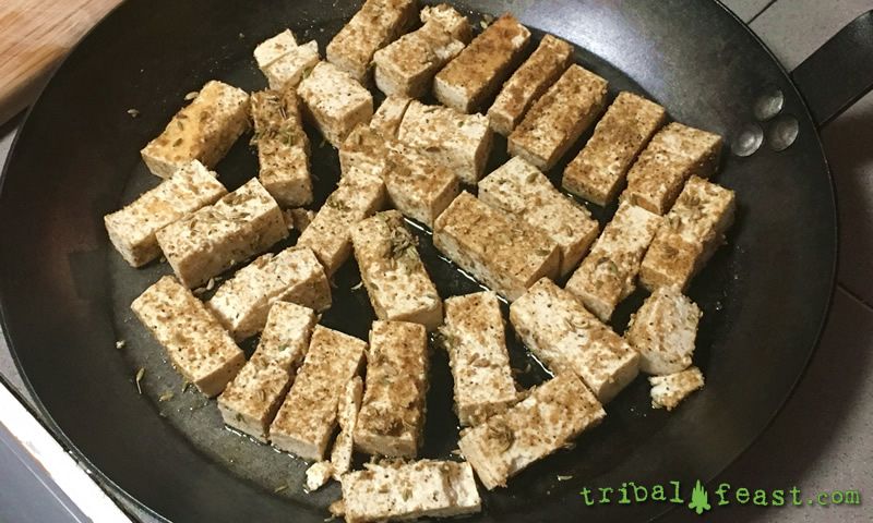 Cast iron and carbon steel skillets are phenomenal for cooking tofu as they can be used as both a baked pan and a stove top frying pan.